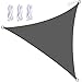 KYJSW Toldo de vela triángulo/ángulo recto, impermeable, antiUV, protector solar, para patio de jardín, 3 cuerdas, fácil de limpiar, varios tamaños (2 x 2 x 2, gris oscuro)