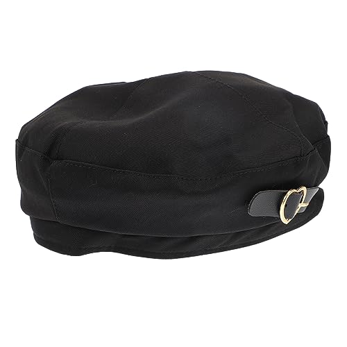 Healeved Vintage Beret Warm Hat Women's Beanies for Autumn Comfortable and Breathable Black