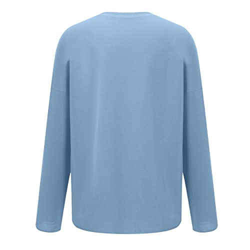 Women Novelty Casual Tops Funny Alphabets Print Sweatshirts - Short Girls Round Neck Long Sleeve Loose Fit Pullover Shirts #TOP4