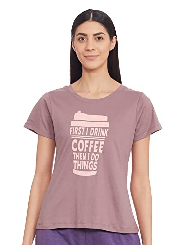 Image of Clovia Women's Animated /Cartoon Regular Fit Sleepwear T-Shirt