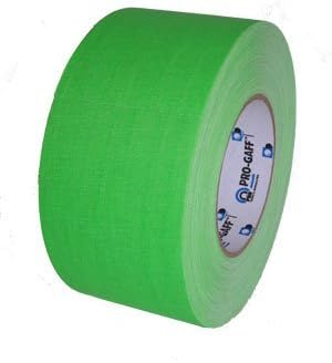 Pro Gaff/Gaffers Tape .5, 1, 2, 3, 4 Inch Widths X Variable Lengths, 3 Inch, Fl. Green