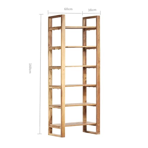 Famirosa Bookshelf 23.6X15X63 Solid Sheesham Wood #TOP5