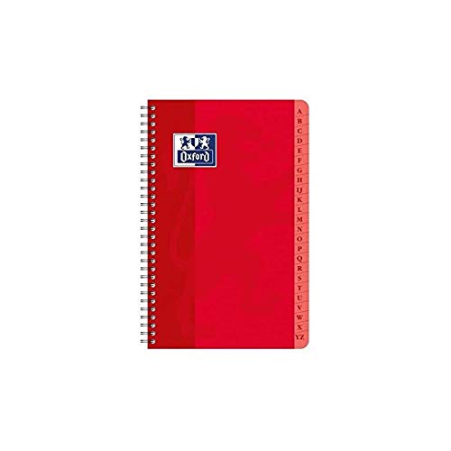 OXFORD Lot de 10 carnets répertoire spirale 110x170mm quadrillé 100pages 90g Coloris Aléatoire
