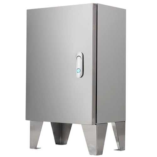 Stainless Steel Outdoor Electrical Enclosure Box, Waterproof High-Foot Junction Box, Secure Metal Lock Box for Electric Vehicle Charging, Durable Weatherproof Protection