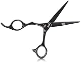 ShearsDirect Stainless Steel Titanium True Left-Handed Shear, Black, 5.5 Inch, 4 Ounce
