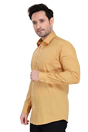 Image of Faubourg Cotton Blend 5377-5382 Men's Solid Plain Full Long Sleeve Slim Fit Formal Shirt