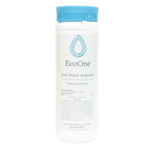 One Shock Granular by EcoOne | Self-Dissolving Hot Tub Shock Treatment Chlorine Granules | Daily or Weekly Spa Shock & Sanitation | Sodium Dichloro-Triazinetrione Dihydrate (55% Chlorine), 2 Lb