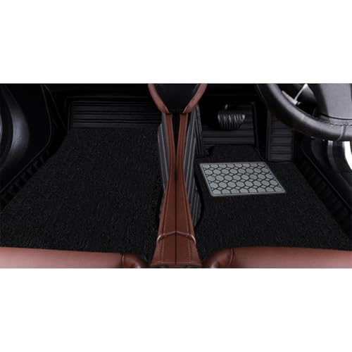 Image of Antiskid Premium 9D Car Mat Full Set for Vinfast VF 7 2026 | Luxury Leather Dual-Stitch Full Set 9D Car Floor Mat || 100% Waterproof ||Color: Black Black