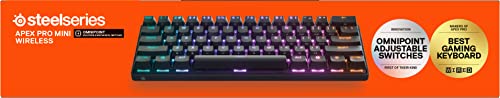 Apex Pro Mini Wireless HyperMagnetic Tastiera da gaming - La più veloce al mondo - Fattore di forma 60% - RGB - Copritasti in PBT - BT - 2.4GHz - USB-C - Layout Tedesco (QWERTZ) - Tastiera gaming - Immagine 10