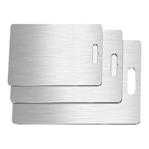 Tabla de cortar de acero inoxidable resistente con alfombrilla para verduras 2