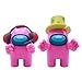 Among Us Collectible Figure – Pink Crewmate with Cheese Hat, 7″ Action Figure – Just Toys Series 4
