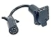 Buyers Products 7-Way Round to 7-Way Flat Trailer Connector Adapter - Prewired 3 Inch Connection