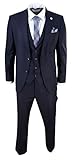 truclothing.com Herrenanzug 3 Teilig Marineblau Tailored Fit 1920 Gatsby Blinders Stil