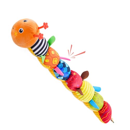 Sensory Plush, 54x11cm Cute Kid-Friendly Teething Doll, Growth Support Plush Caterpillar Teething Toy, Engaging Sensory Tool For