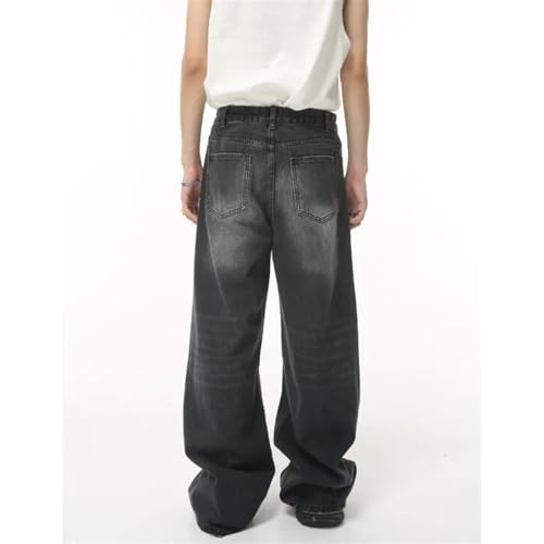 Men's Denim Pants Street Wide Leg Loose Denim Pants Fashionable Ripped Straight Leg Pants Men Wide Leg Pants3