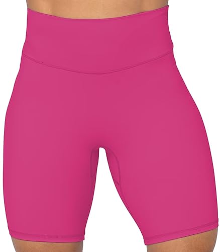 Image of Sunzel Women's No Front Seam High Waisted Biker Shorts for Yoga Workout | 8-inch inseam, high waisted, smooth no front seam, buttery soft, compression fit, close fit, for yoga and workouts