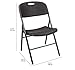 Amazon Basics Foldable Portable Sturdy Folding Plastic Chair, 350-Pound Capacity, Black, 2-Pack