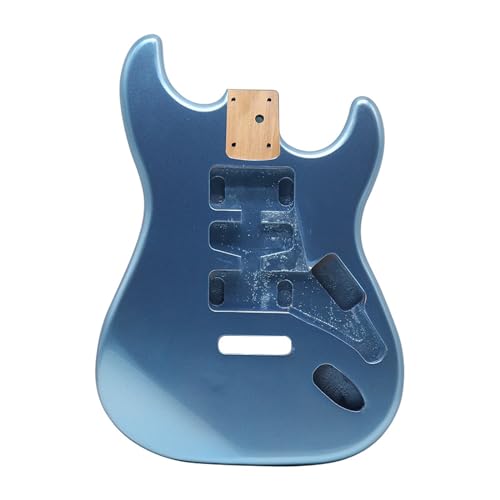 ギター本体 半完成ギターブルーエレキギターボディギターボディシングルロッキングギター改造楽器 DIY アクセサリー