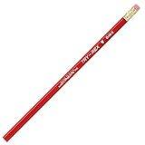Moon Products Try Rex Red Pencil with Eraser, #2 HB Lead, 12 Per Pack, 12 Packs (JRMB46-12)