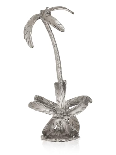 Image of Trovea's Palm Tree Bottle Holder Aluminium Wine Bottle Holder for Home Bar | Premium aluminium bottle holder with a palm tree design, ideal for displaying wine bottles for home bar and dining