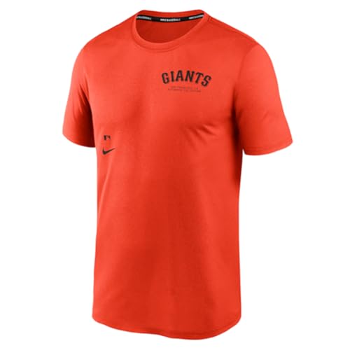 Nike Men's MLB Dri-Fit Authentic Collection Early Work T-Shirt (US, Alpha, Large, Regular, Regular, Orange, San Francisco Giants)