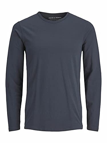 JACK & JONES Basic O-Neck Tee L/S Noos Maglione, Navy Blue, L Uomo