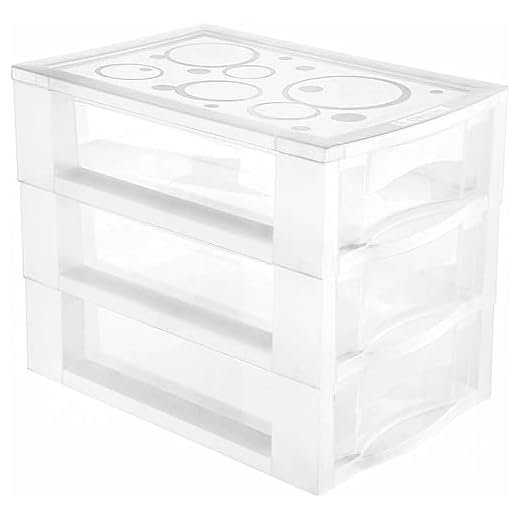 Gaveteiro com 3 gavetas, Branco, Ordene