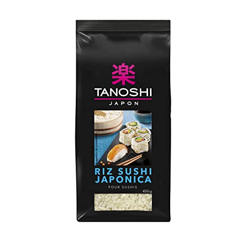 TANOSHI - Riz Sushi Japonica - Idéal pour Réaliser des Sushis et Makis Maison - 450 g (Lot de 2)