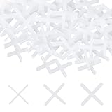 1500 PCS Tile Spacers, 2mm/3mm/5mm Cross Shaped Gasket Plastic Cross Spacer Slab Spacers Tiling Tools Ceramic for Tile Installation Tile Fixing Mat (White) - Image 1