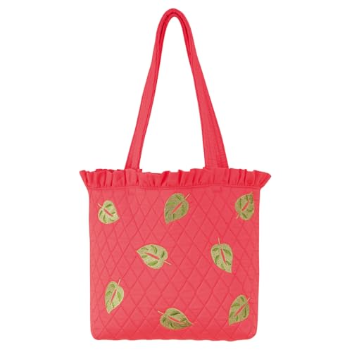 C&F Home Leaf Ruffle Tote Ruffle Tote Pink