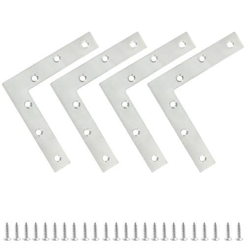 Bonsicoky 4 Pack L Shape Brackets stainless steel