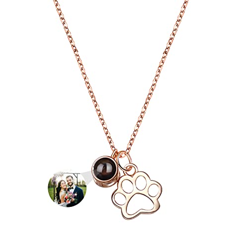 Ahtcftn Collana con foto di zampa di cane con