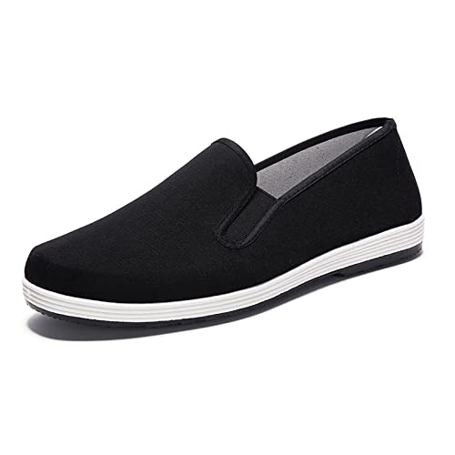 eYLun Kung Fu Shoes Men Tai Chi Shoes Chinese Traditional Martial Arts Rubber Sole Slip On Old Beijing Shoes
