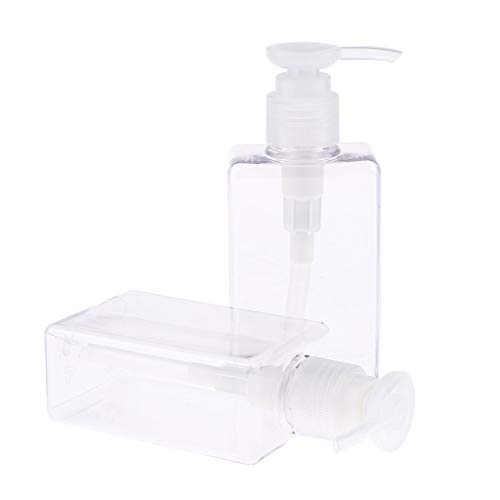 harayaa 2 garrafas vazias de 150 ml com bomba, recipiente recarregável translúcido