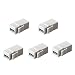 MACTISICAL USB 3.0 Keystone Jack Inserts, 5pcs USB to USB Adapters Female to Female Connector White