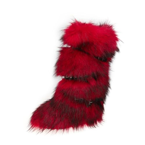 Fur boots for women, Pink fuzzy boots with y2k style, Tall furry boot for winter, Comfortable shoes