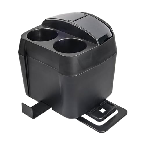 Papelera portavasos para coche tamaño extra grande organizador de residuos de goma negra