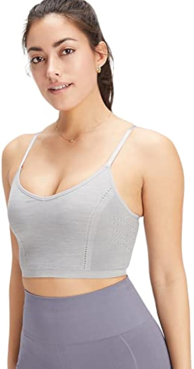 Fabletics Women's Sync Seamless Midi Bra, Workout, Yoga, Athletic, Fitness, Seamless