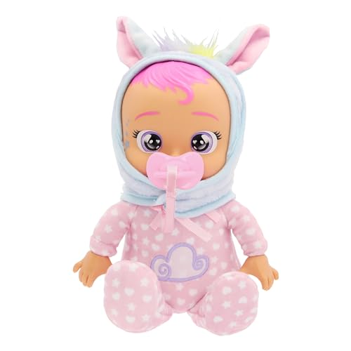 Bebés chorões Tiny Cuddles Newborn Jenna, boneca bebé de peluche com pijama de recém-nascido, pode sentar-se, chora lágrimas verdadeiras, jogo de presente para meninas e meninos a partir de 18 meses