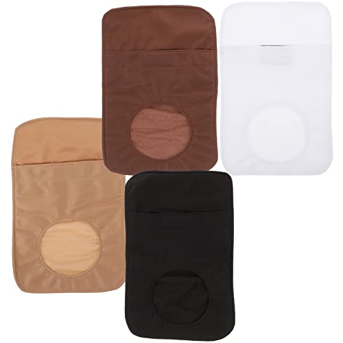 Artibetter 4Pcs Colostomy Bag Covers - Stretchy Ostomy Pouch Bag Cover Ostomy Support Garment Pouch Sets with Round Opening for Ileostomy Stoma