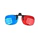 KICCOLY Red-blue/Cyan Anaglyph 3D Clip-on Glasses with Box Case Glasses for 3D TV 3D Movie Game Clip Glasses