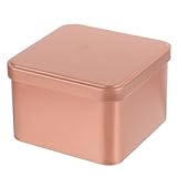 ERINGOGO Aufbewahrungsbox aus Weißblech Quadratische Metallbehälter mit Deckel Geeignet für Lose Teeblätter und Kleine Kunsthandwerksartikel Praktische Geschenkbox