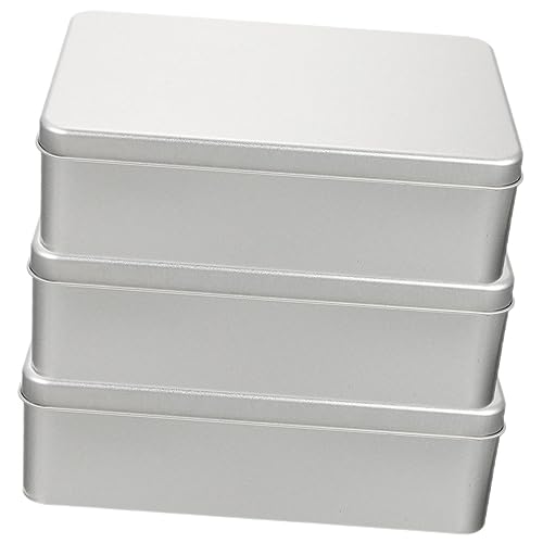 CIYODO Boîtes À Biscuits En Métal 3 Pièces Couvercles Boîtes À Gâteaux Pour Le Stockage Des Collations Et Des Bonbons