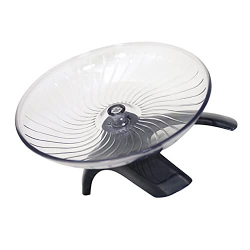 ibasenice Hamster Wheel Toy Pet Supplies Noise-Reduced Running Wheel Plastic Steel Shaft Gray Color Random Color