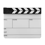 Action! by Filmsticks One-Piece USA Version Medium Clapperboard, 280 x 220 mm, UV-Printed Acrylic Film Slate with ABS Clapper Sticks, Wipe-Clean Movie Slate for Film School & Indie Filmmaking