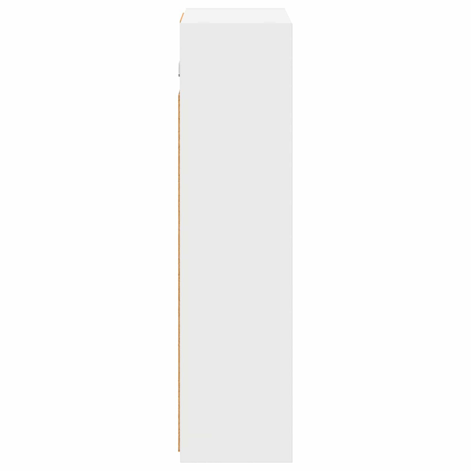 Armadietto da bagno a specchio bianco in legno 43 x 16 x 62,5 cm con porta, 2 ripiani regolabili, da appendere alla parete per lavabo, mobili da bagno, vano portaoggetti, cosmetici e
