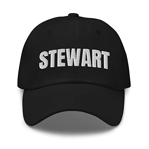 Stewart Family Reunion Hat Last Name Stewart Hat Dad Cap Embroidered Dad Hat Baseball Cap Black