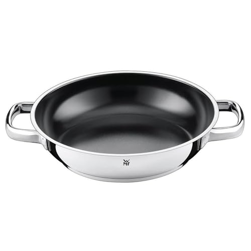 WMF Padella per servire/friggere a induzione Durado, 28 cm, rivestita in acciaio inossidabile Cromargan, rivestimento in ceramica, resistente al forno