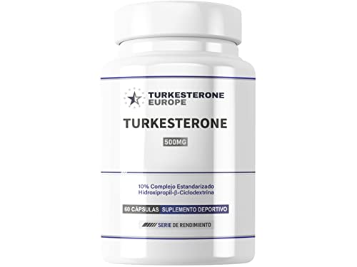 Turkesterone 10% Complejo con Hidroxipropil-Beta-Ciclodextrina - 60 Cápsulas (600mg) - Turkesterone Europe®