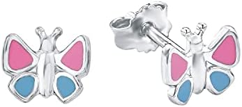 Amor Stud earrings Ear jewelry, 7 cm, Multicolor, Butterfly, Comes in jewelry gift box, 9211173
